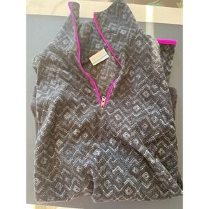 Columbia Sportswear Quarter Zip Fleece Pullover Women's Size L Geometric Print